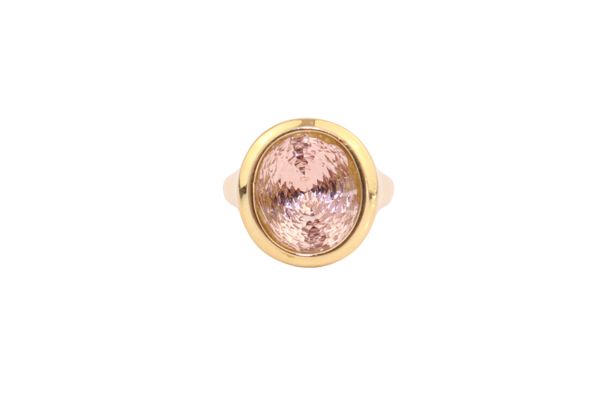 Rosa Turmalin Gold Ring
