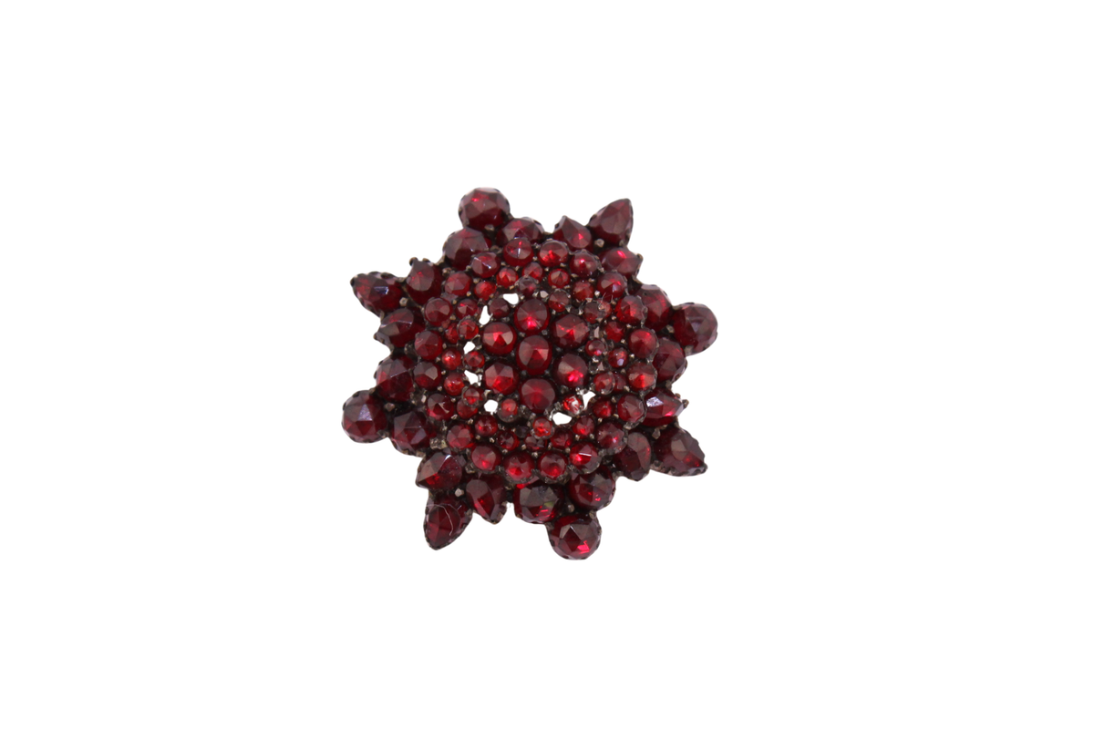Böhmische Granat Brosche