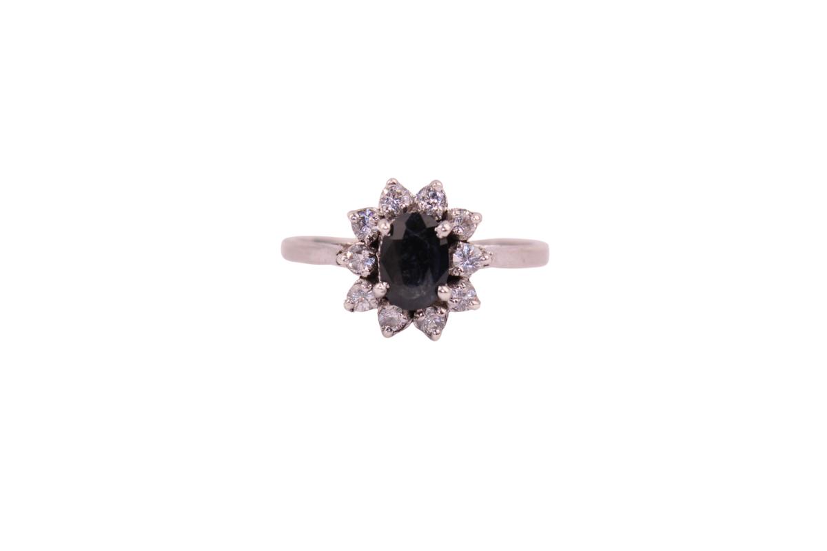 Saphir Silber Ring