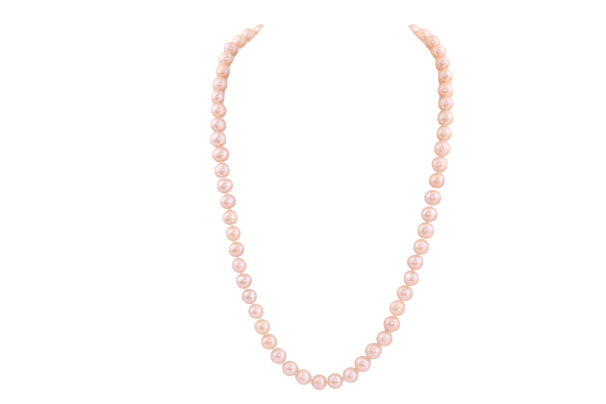 Süßwasserperlen- Kette rosé