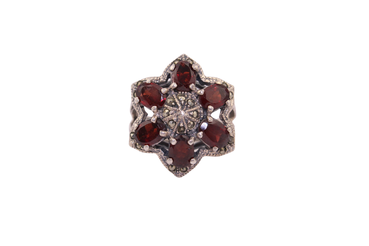 Böhmischer Granat Silberring