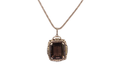Smoky Quartz Silver Necklace