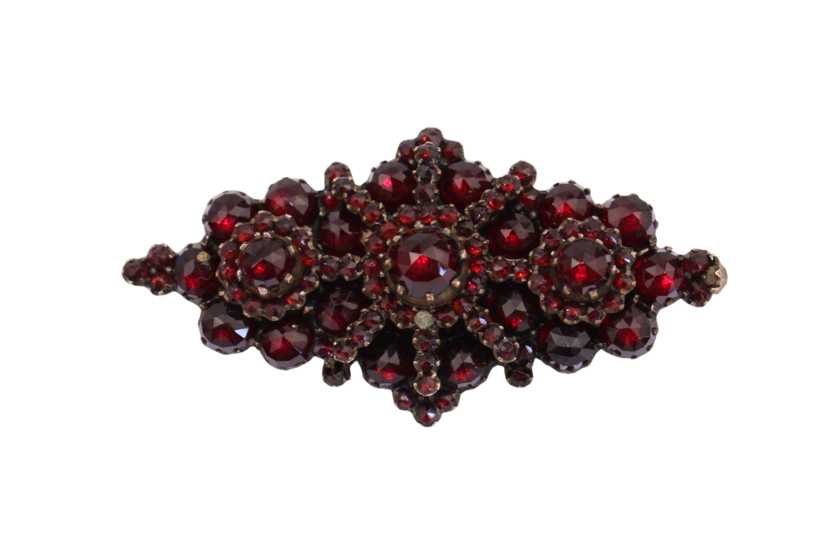 Böhmische Granat Brosche