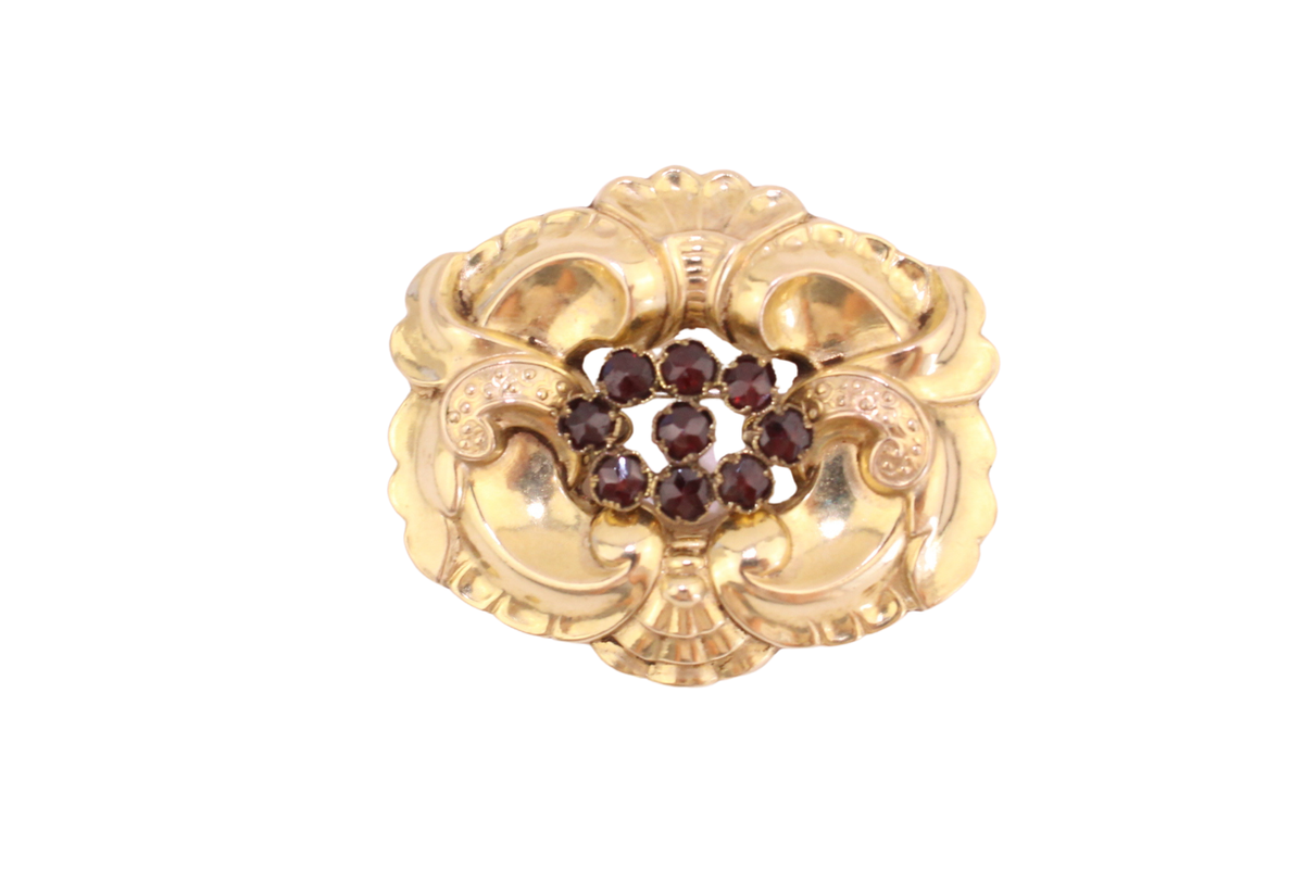 Schaumgold Brosche