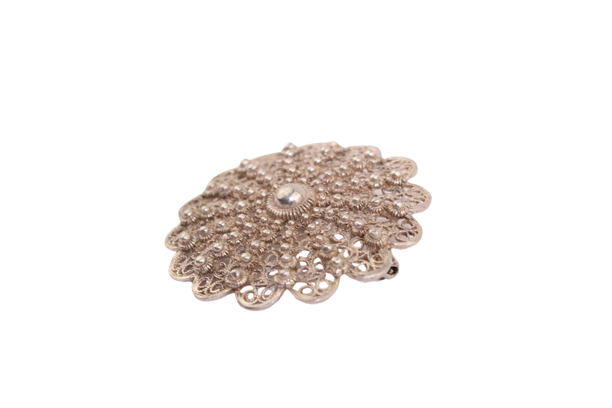 Silber Brosche