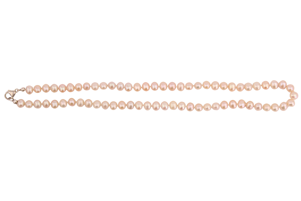 Süßwasserperlen-Kette rosé