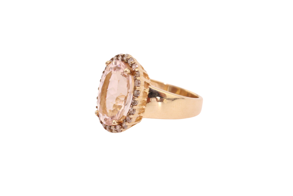 Pink Tourmaline Gold Ring