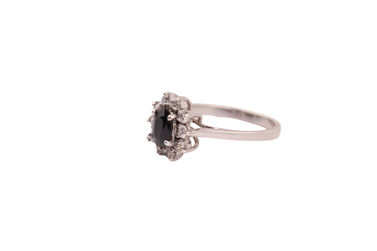 Saphir Silber Ring