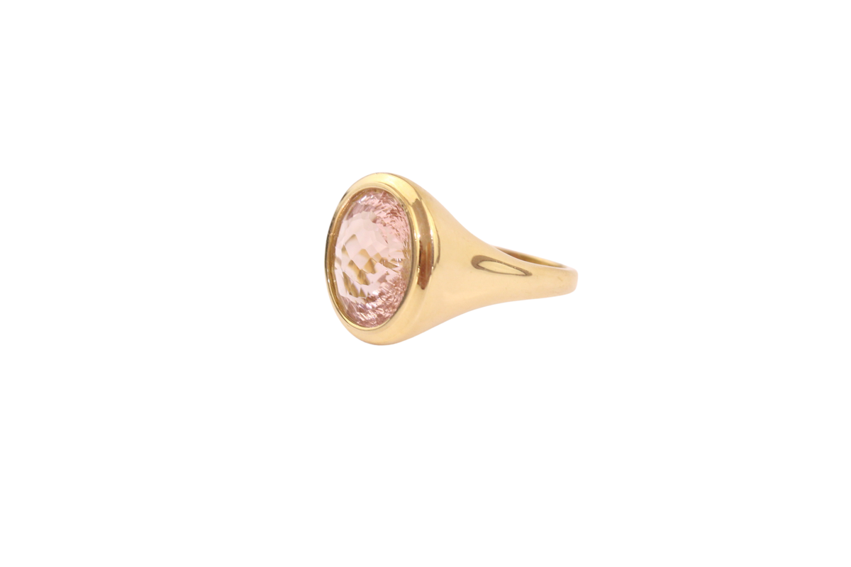 Rosa Turmalin Gold Ring