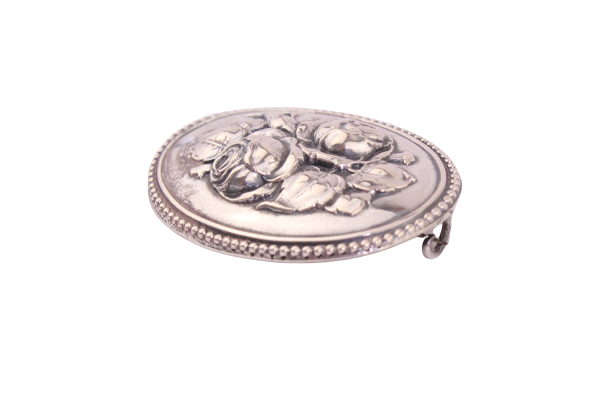 Silber Rosen Brosche