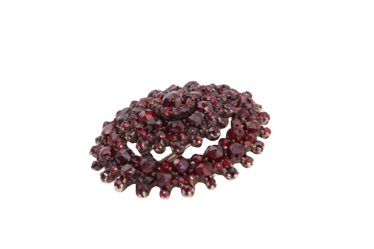 Böhmische Granat Brosche