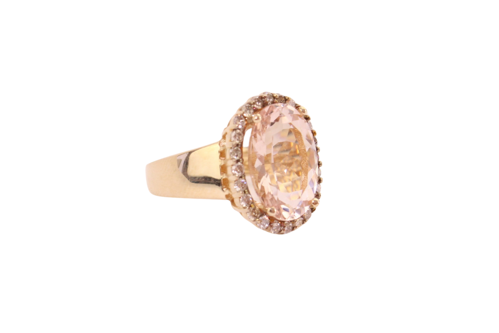 Pink Tourmaline Gold Ring