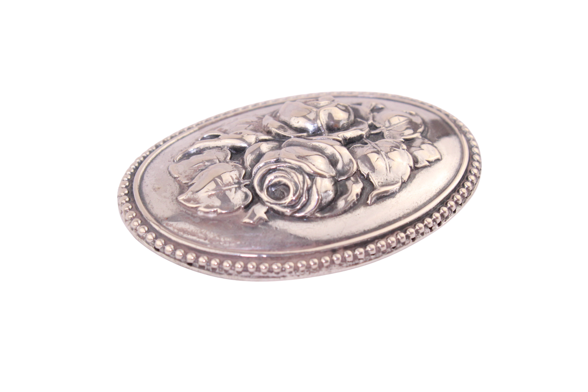 Silber Rosen Brosche