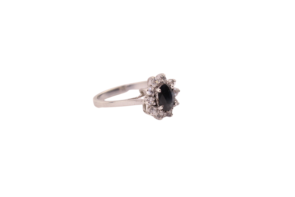 Saphir Silber Ring