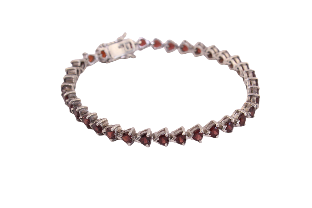 Granat Tennisarmband