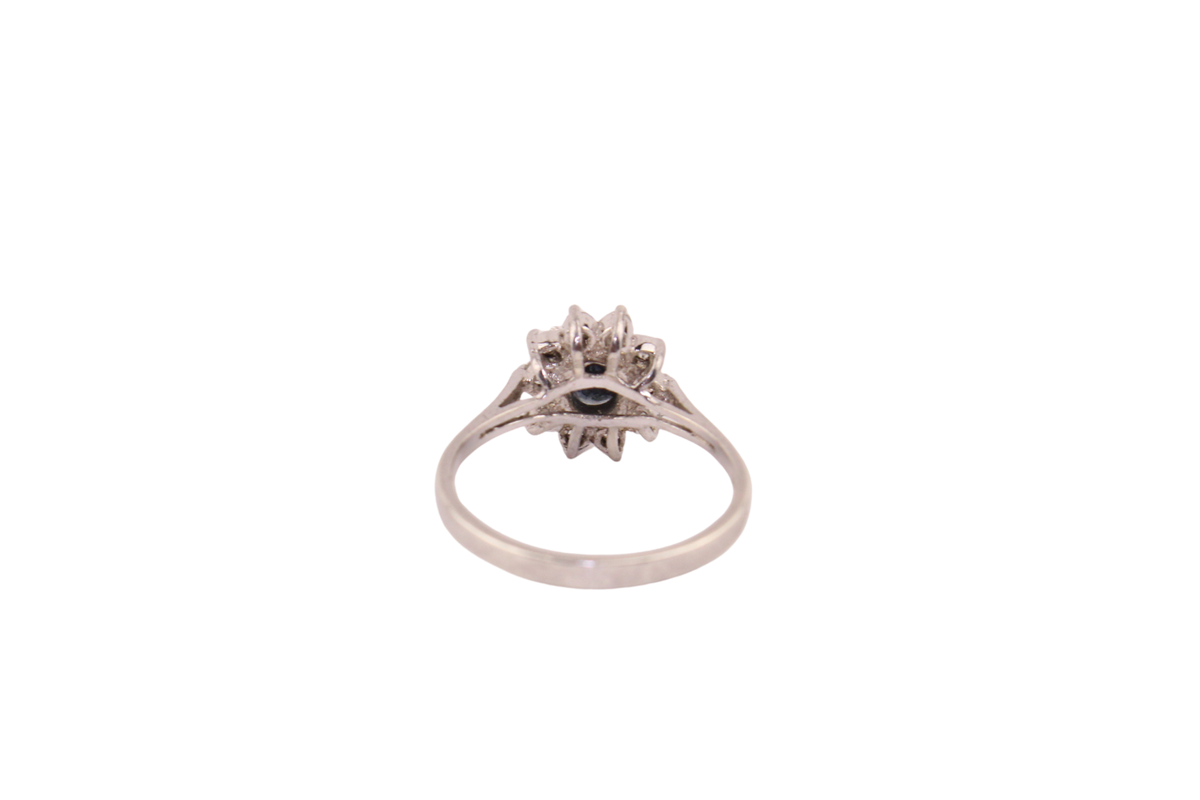 Saphir Silber Ring