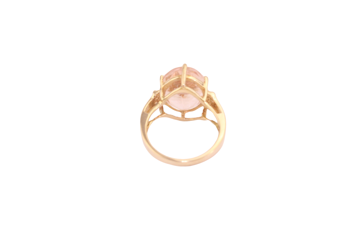 Rosa Turmalin Gold Ring