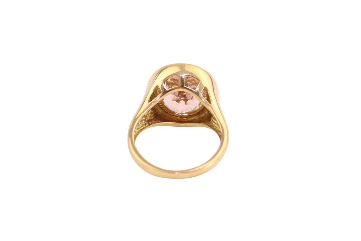 Rosa Turmalin Gold Ring