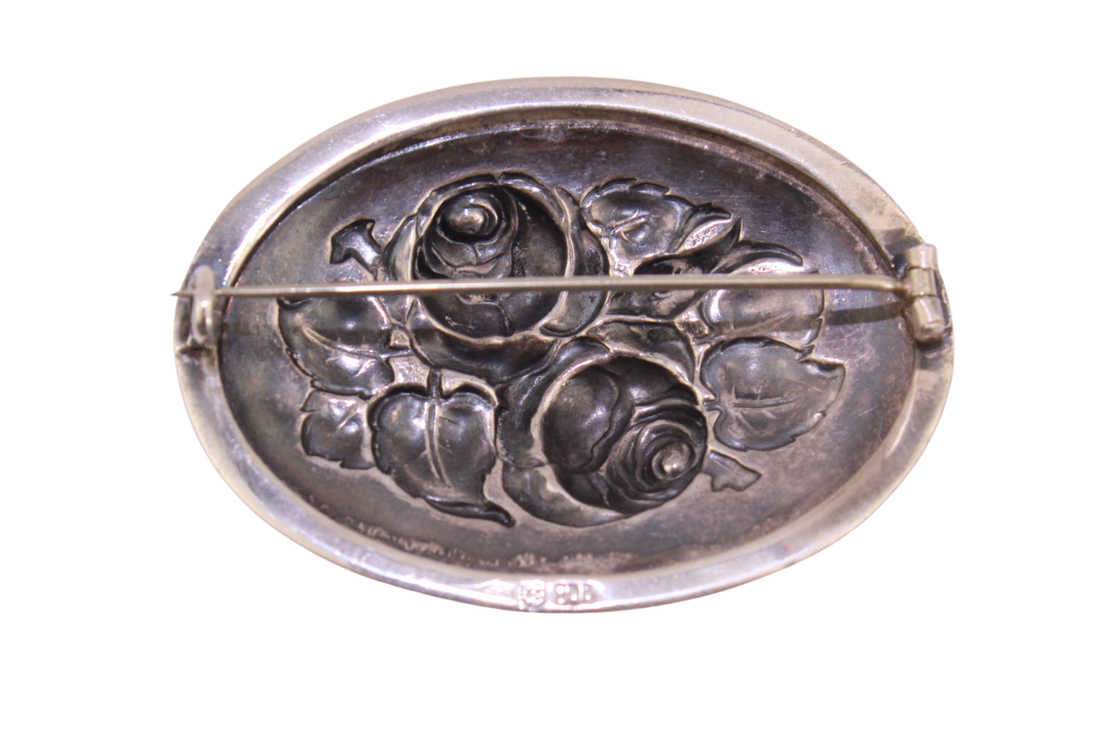 Silber Rosen Brosche