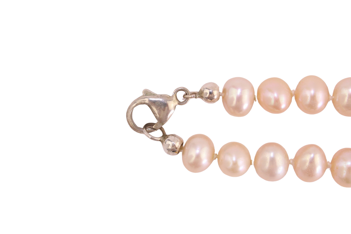Süßwasserperlen-Kette rosé