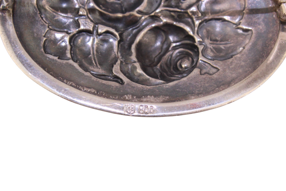 Silber Rosen Brosche