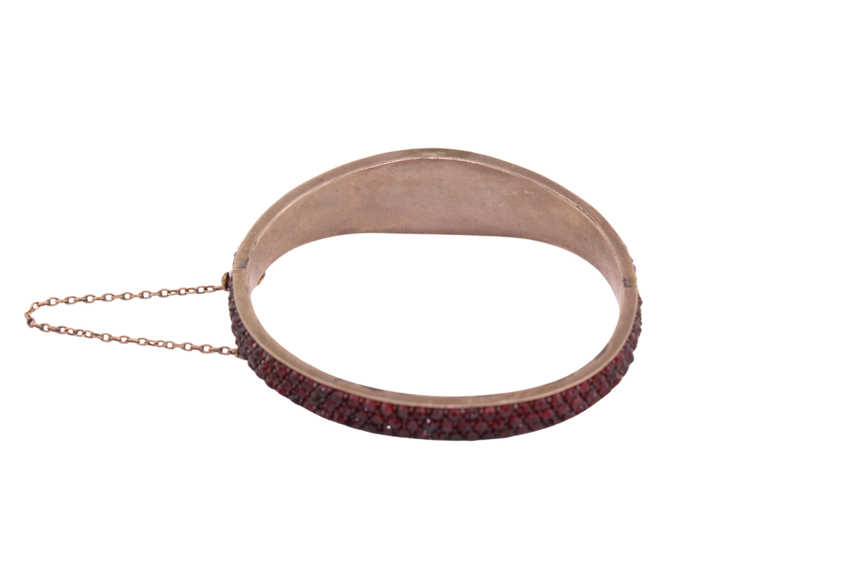 Bohemian garnet bangle
