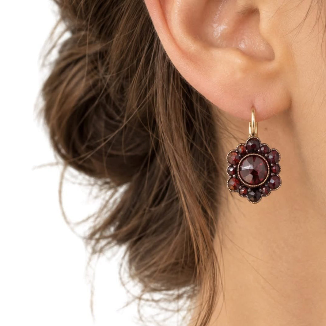 Bohemian Garnet Earrings
