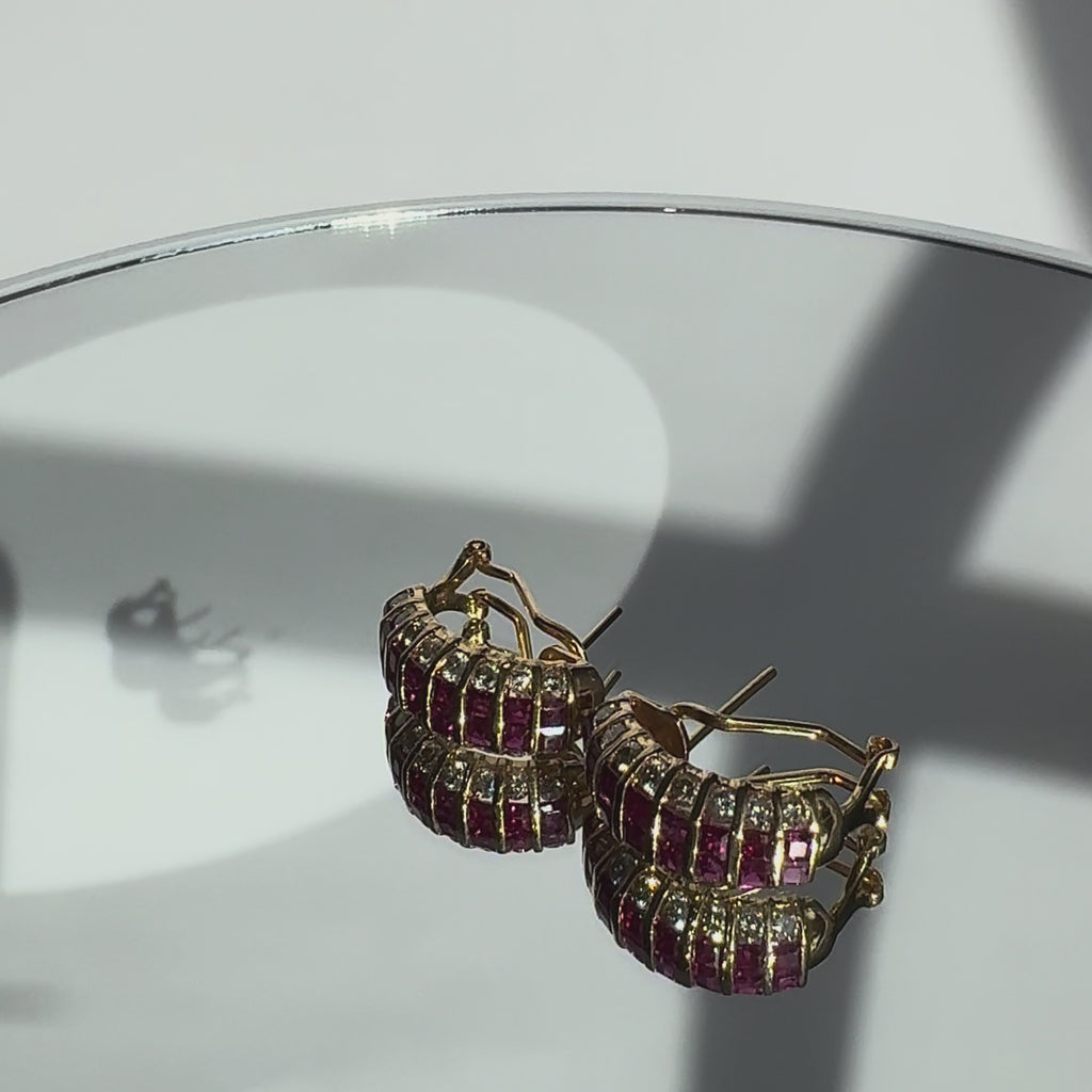 Ruby earrings