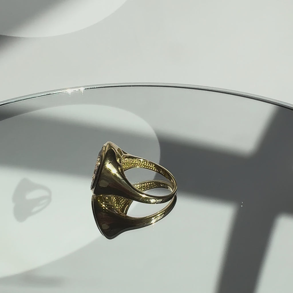 Pink Tourmaline Gold Ring