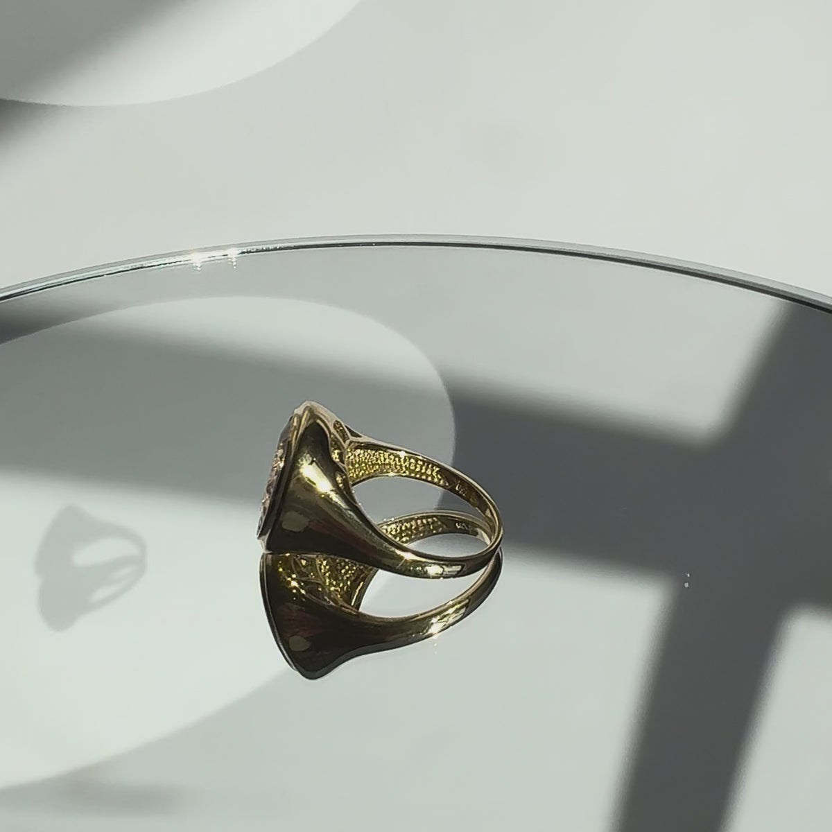 Rosa Turmalin Gold Ring