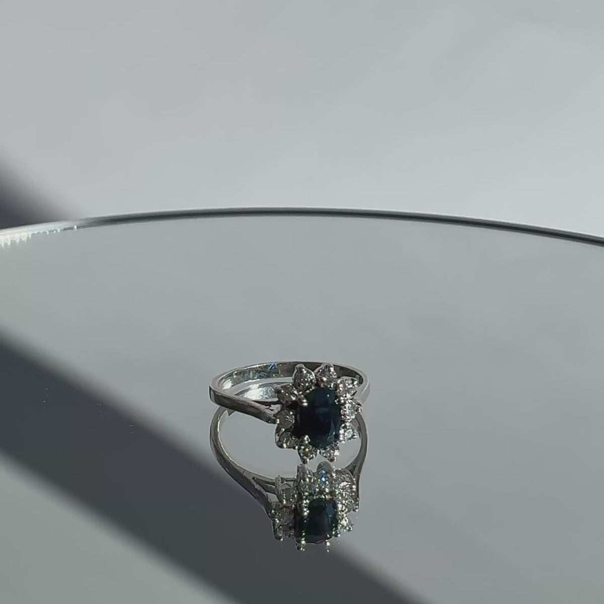 Saphir Silber Ring