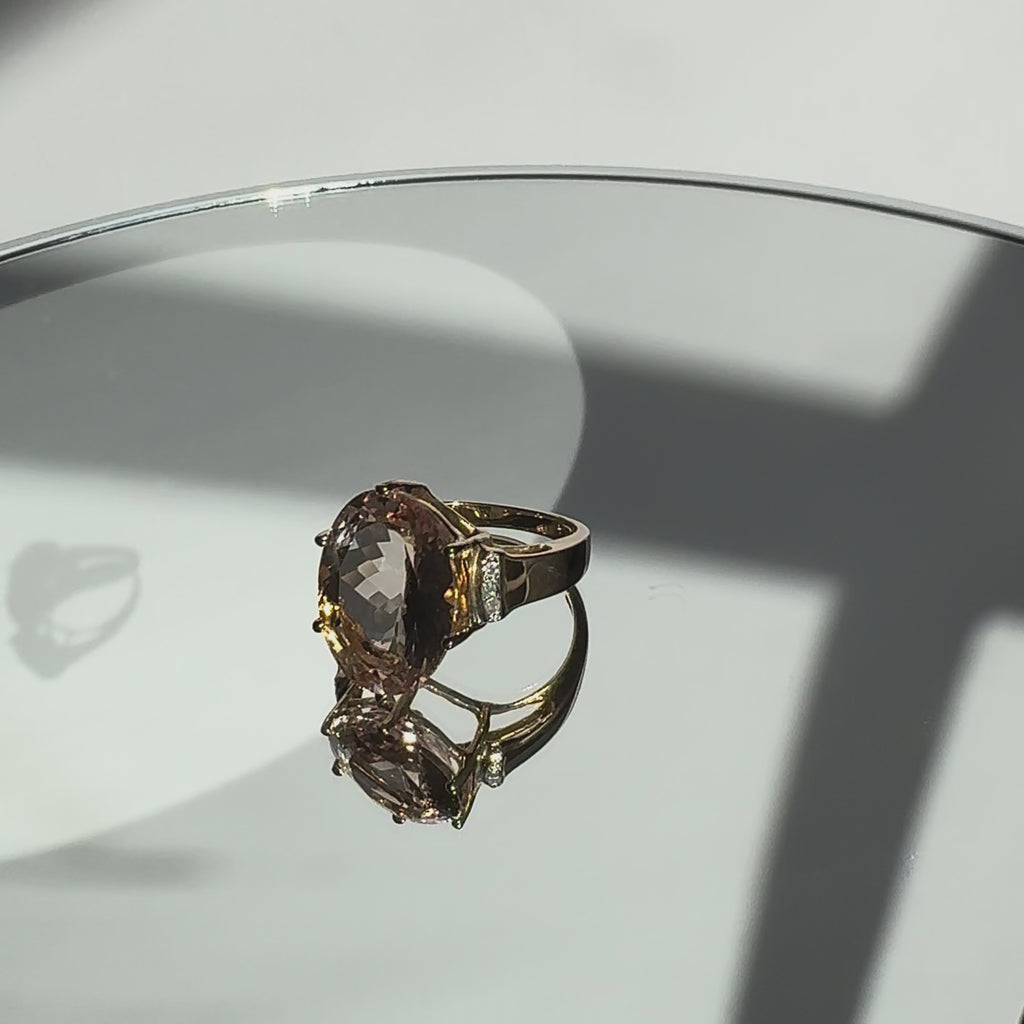 Pink Tourmaline Gold Ring